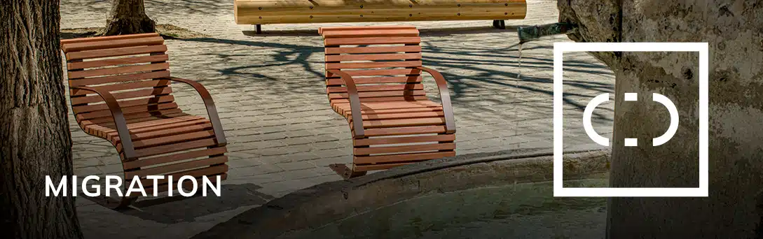 PHOTO MIGRATION - site internet de la collection de mobilier urbain cyria
