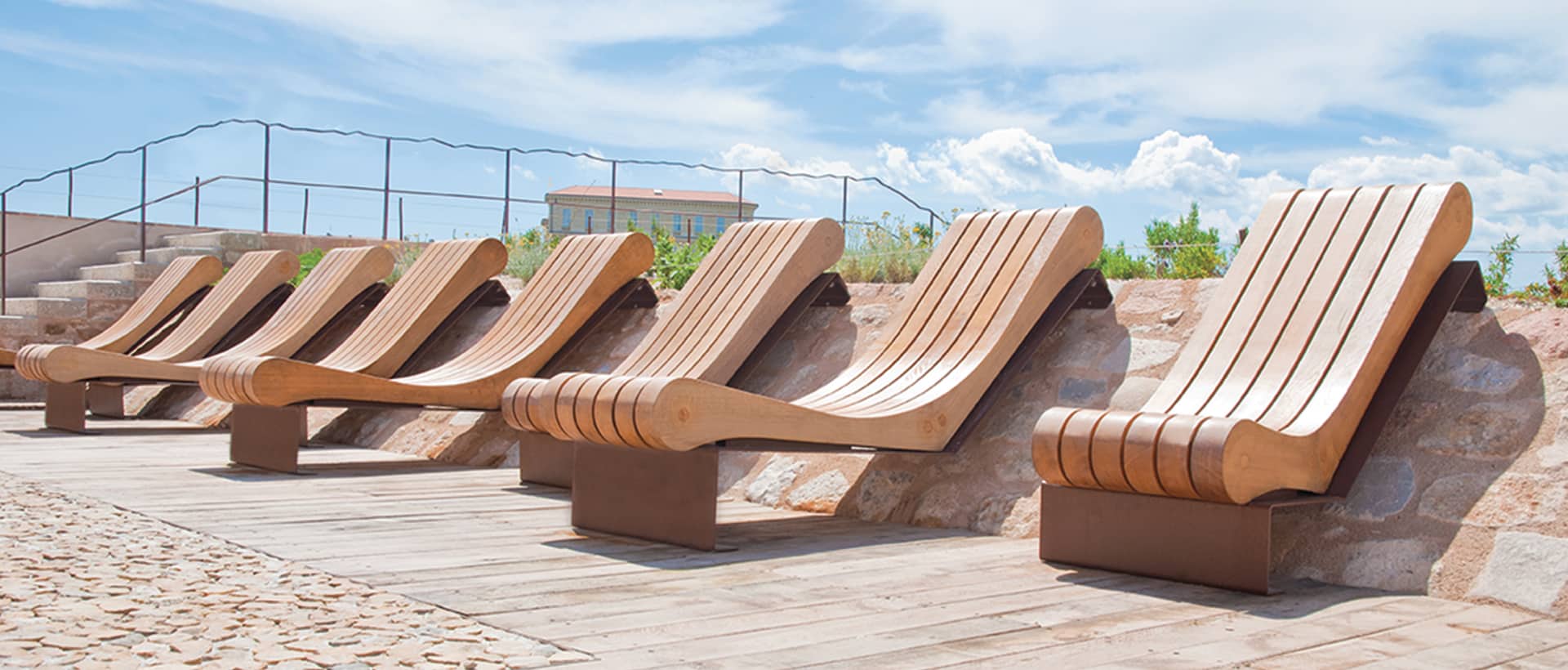 Chaise longue acier galvanisé CYRIA