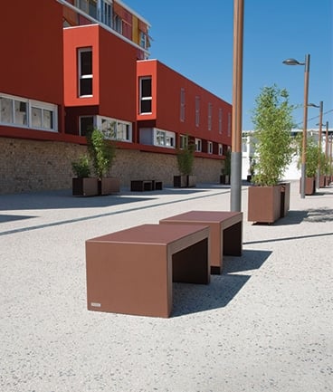 Rectangular planter for contract