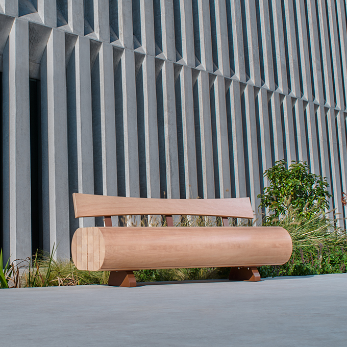 FSC wooden park bench