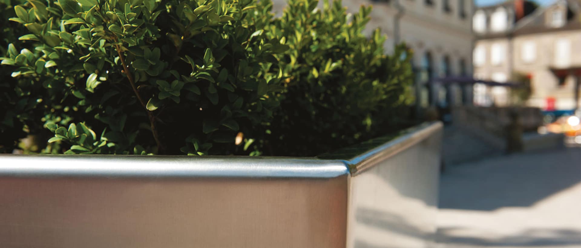 Jardinière acier inoxydable villes mobilier urbain