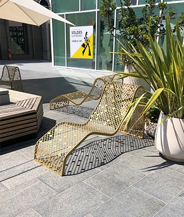 Chaise longue ELINIUM, mobilier urbain Cyria
