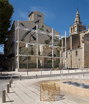 ELINIUM city armchair designed by Cyria mobilier urbain